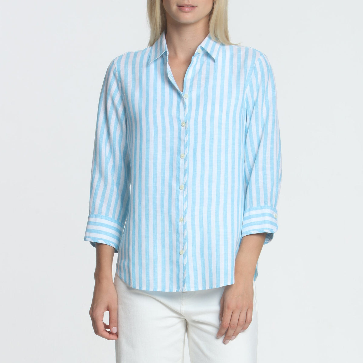 Iris Pink Sorbet Relaxed Fit Linen Shirt –