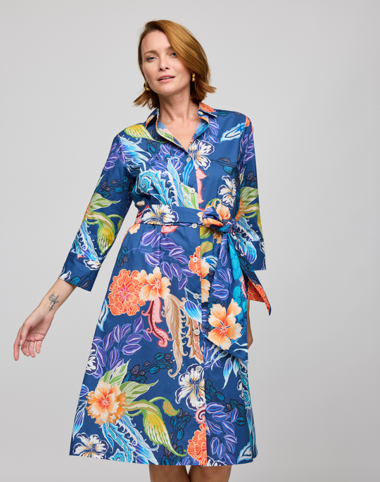 Tamron 3/4 Sleeve Oasis Print Dress