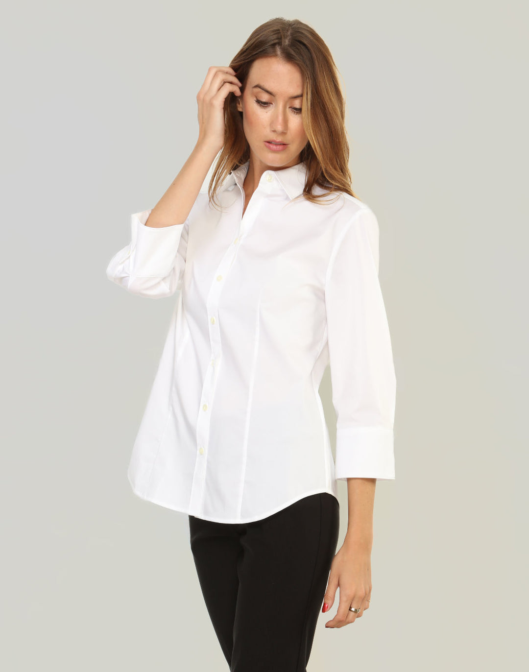 Diane 3/4 Sleeve Cotton Shirt