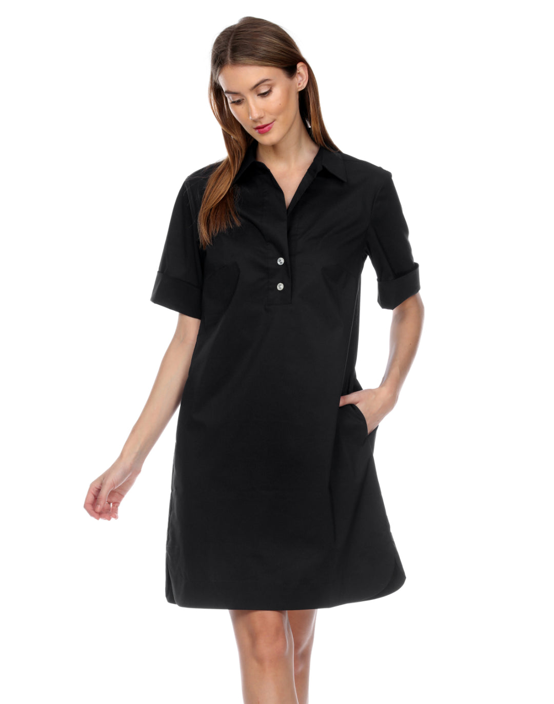 Aileen Short Sleeve Button Back Dress