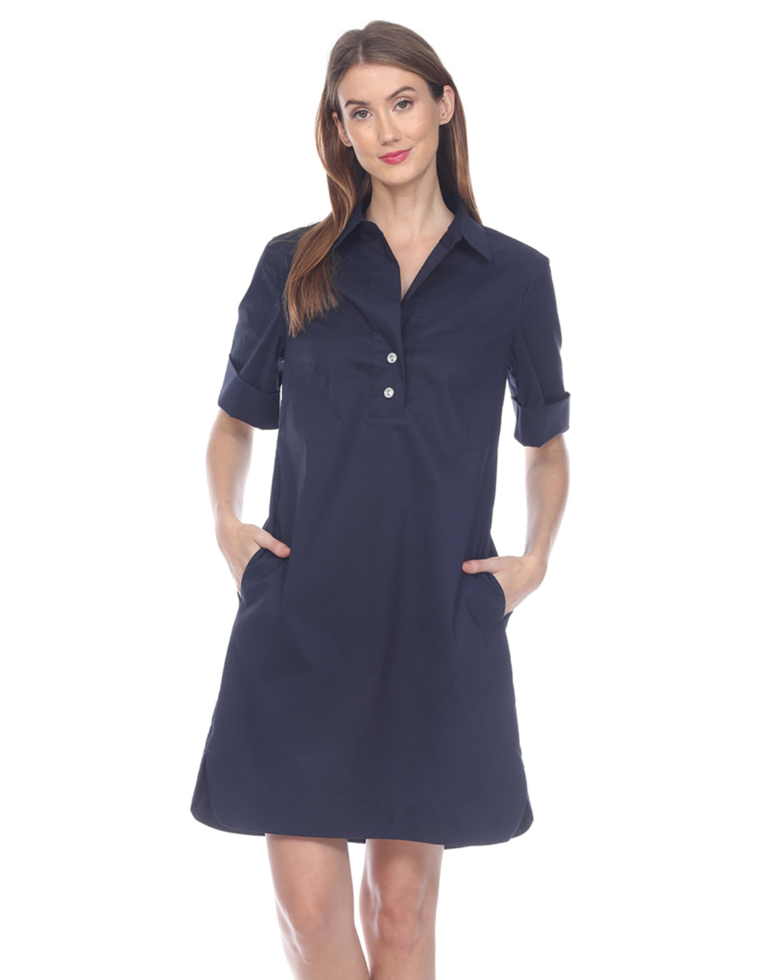 Aileen Short Sleeve Button Back Dress