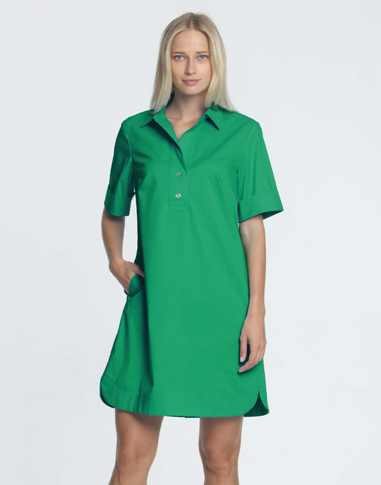 Aileen Short Sleeve Button Back Dress