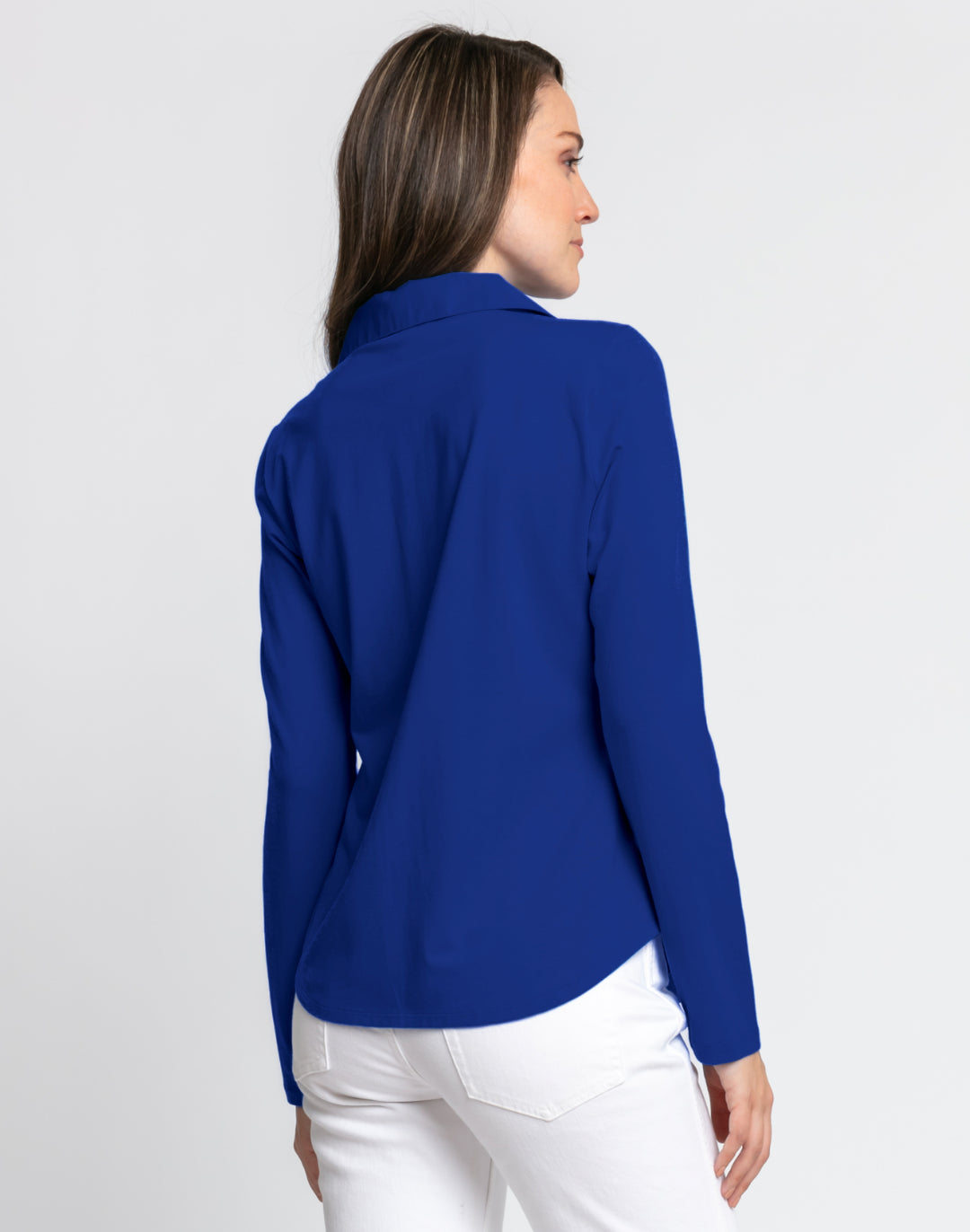 Donna Long Sleeve Wing Collar "T" Shirt