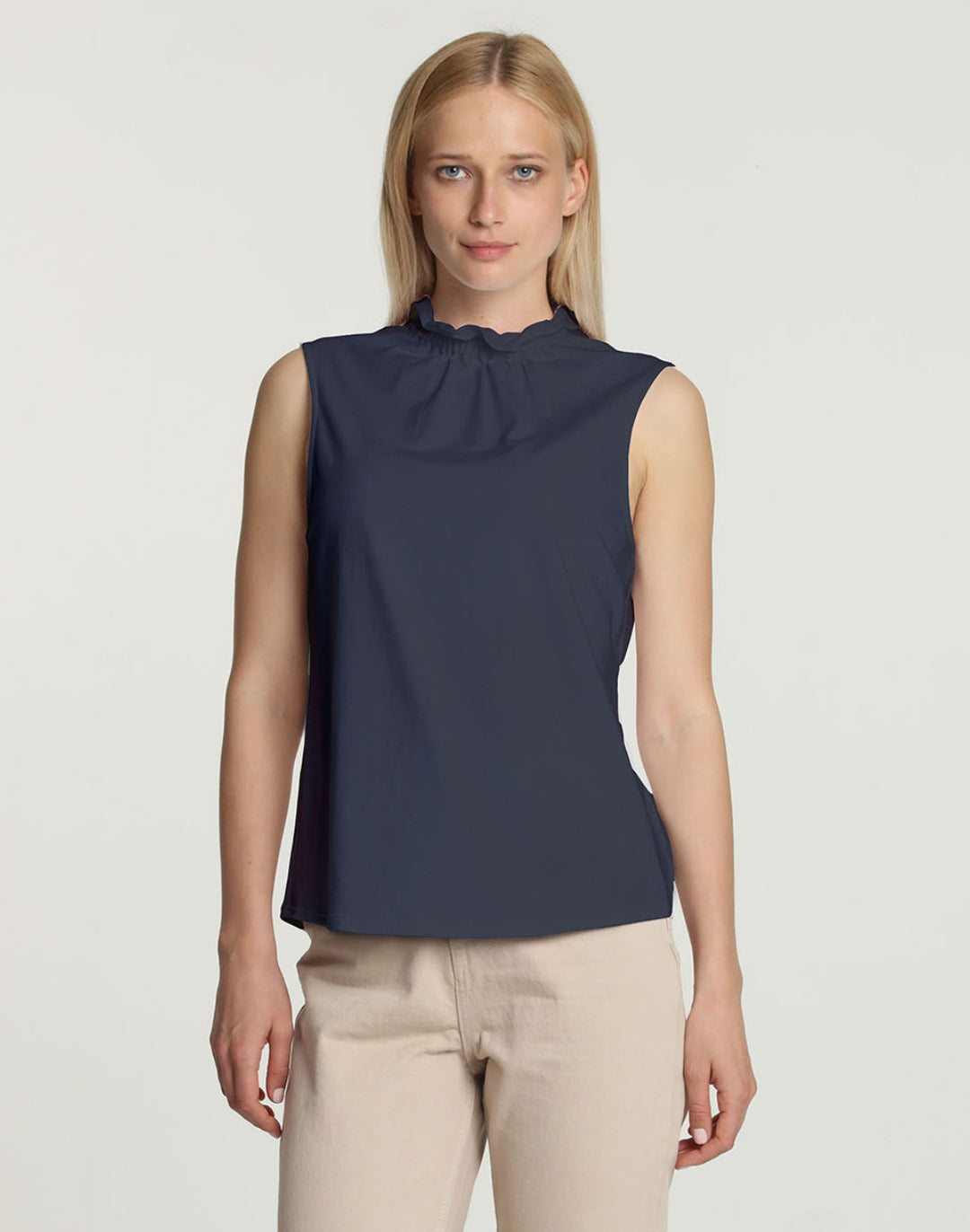 Georgia Sleeveless Ruffle Neck Foundation Layer