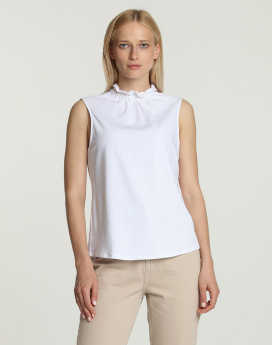 Georgia Sleeveless Ruffle Neck Foundation Layer