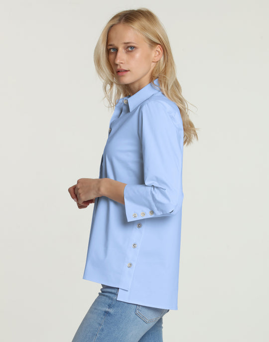 Maxine 3/4 Sleeve Side Button Shirt