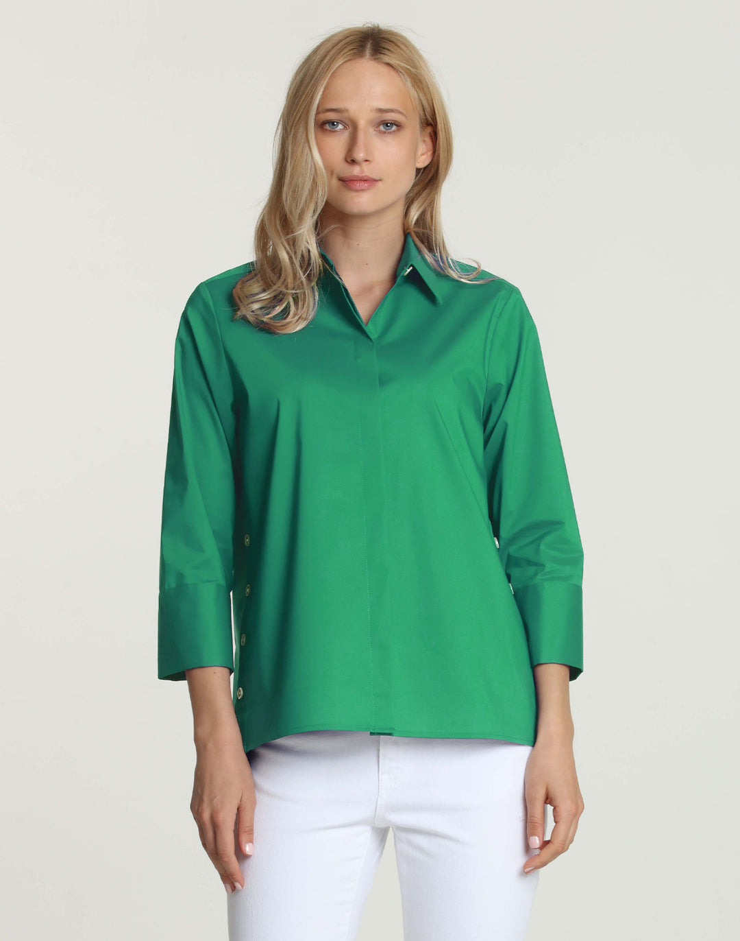 Maxine 3/4 Sleeve Side Button Shirt