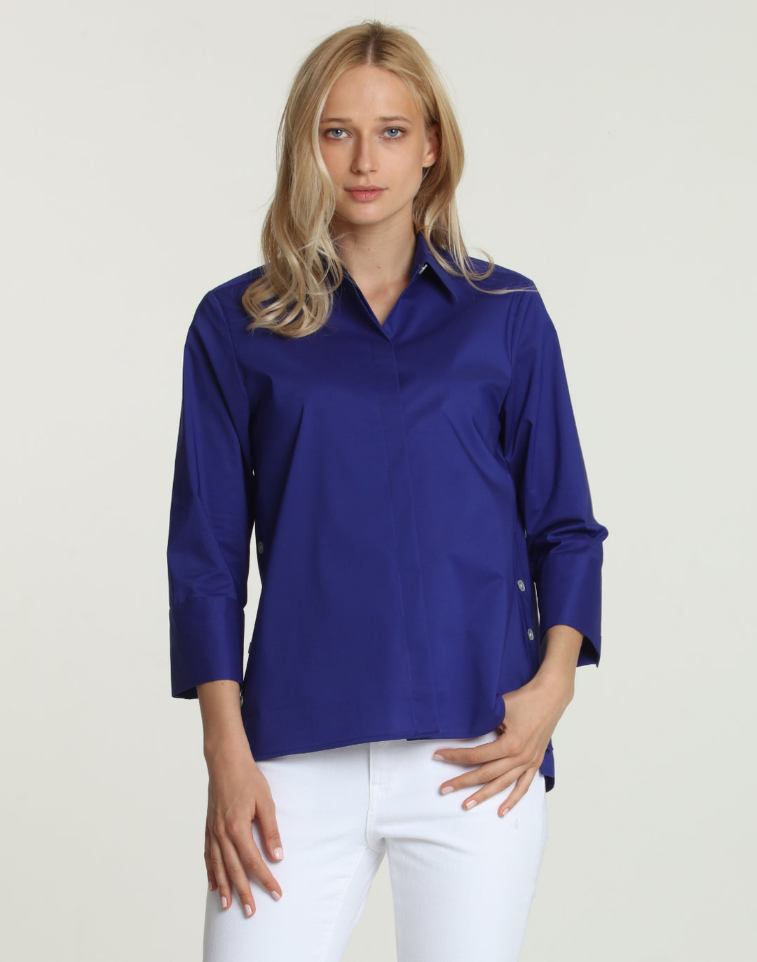 Maxine 3/4 Sleeve Side Button Shirt