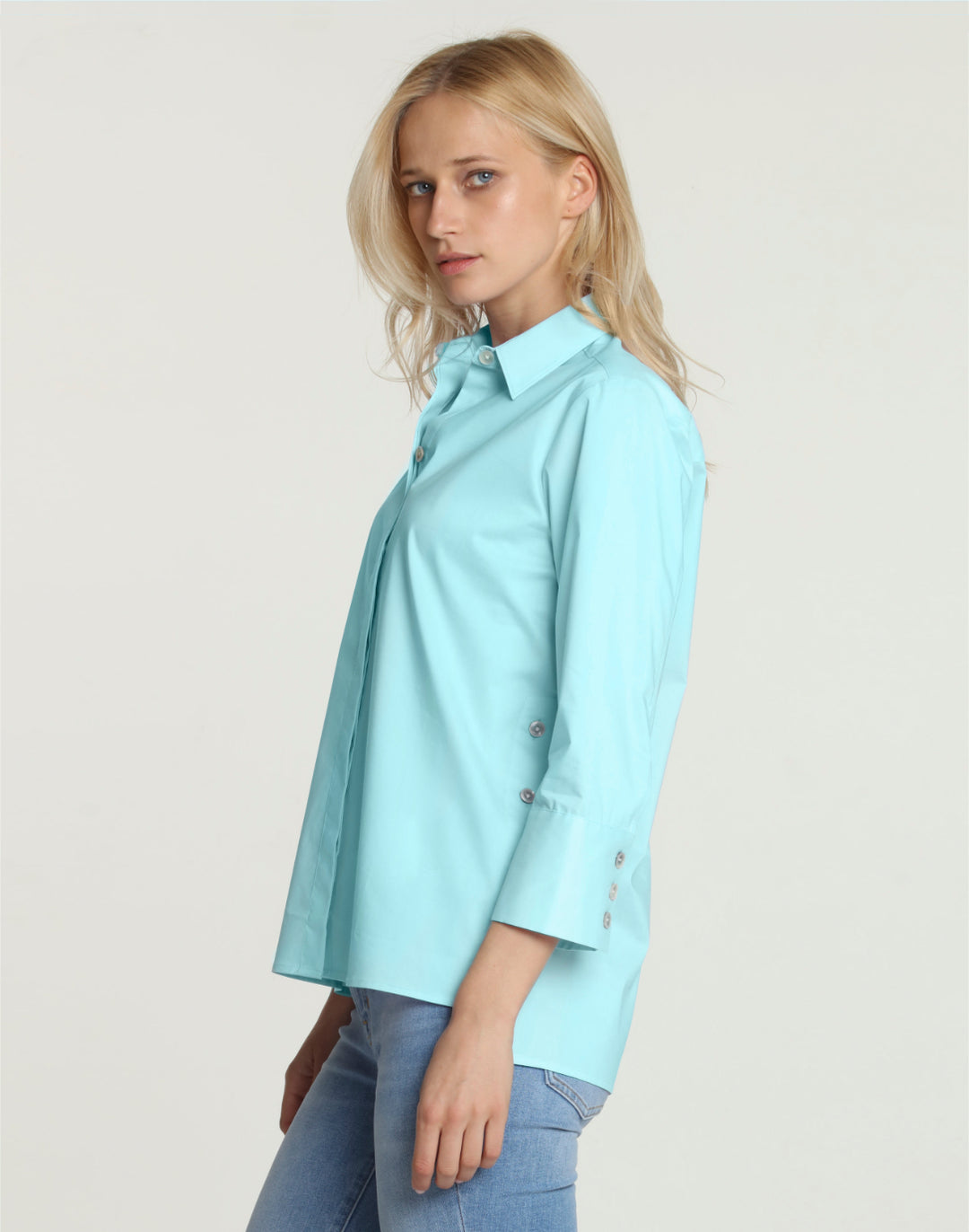 Maxine 3/4 Sleeve Side Button Shirt