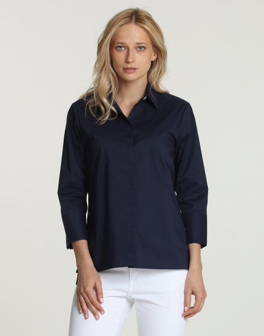 Maxine 3/4 Sleeve Side Button Shirt