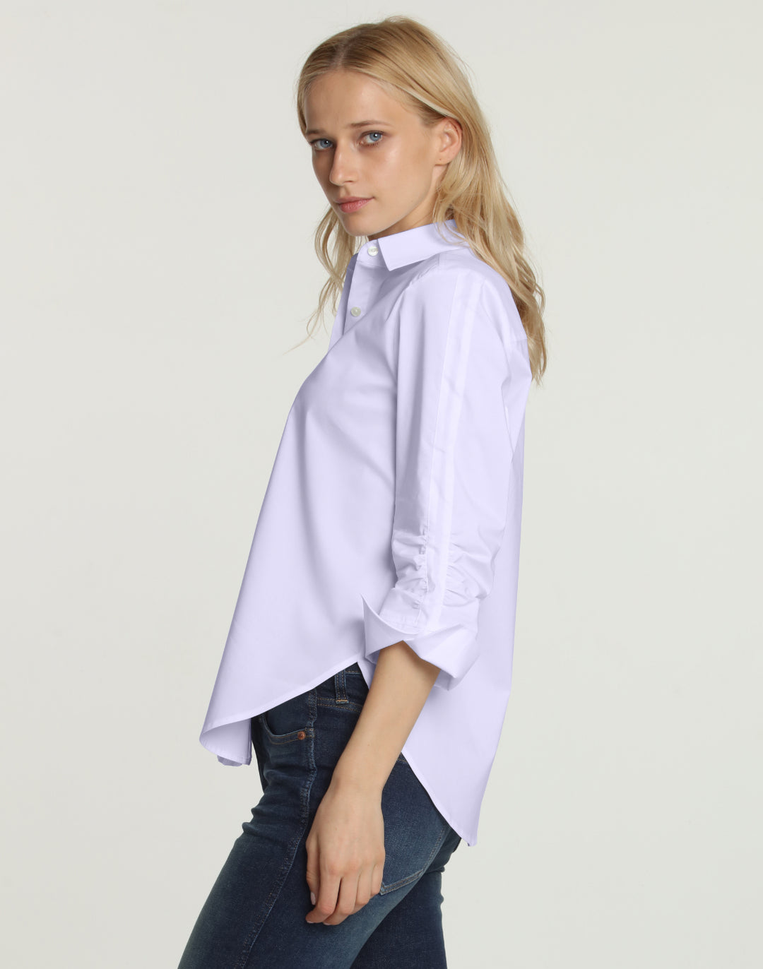 Zoey 3/4 Sleeve Ruched Sleeve Shirt