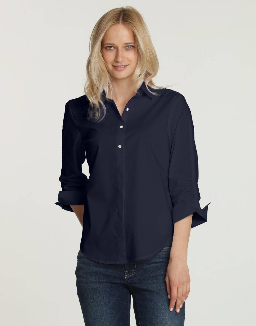 Zoey 3/4 Sleeve Ruched Sleeve Shirt