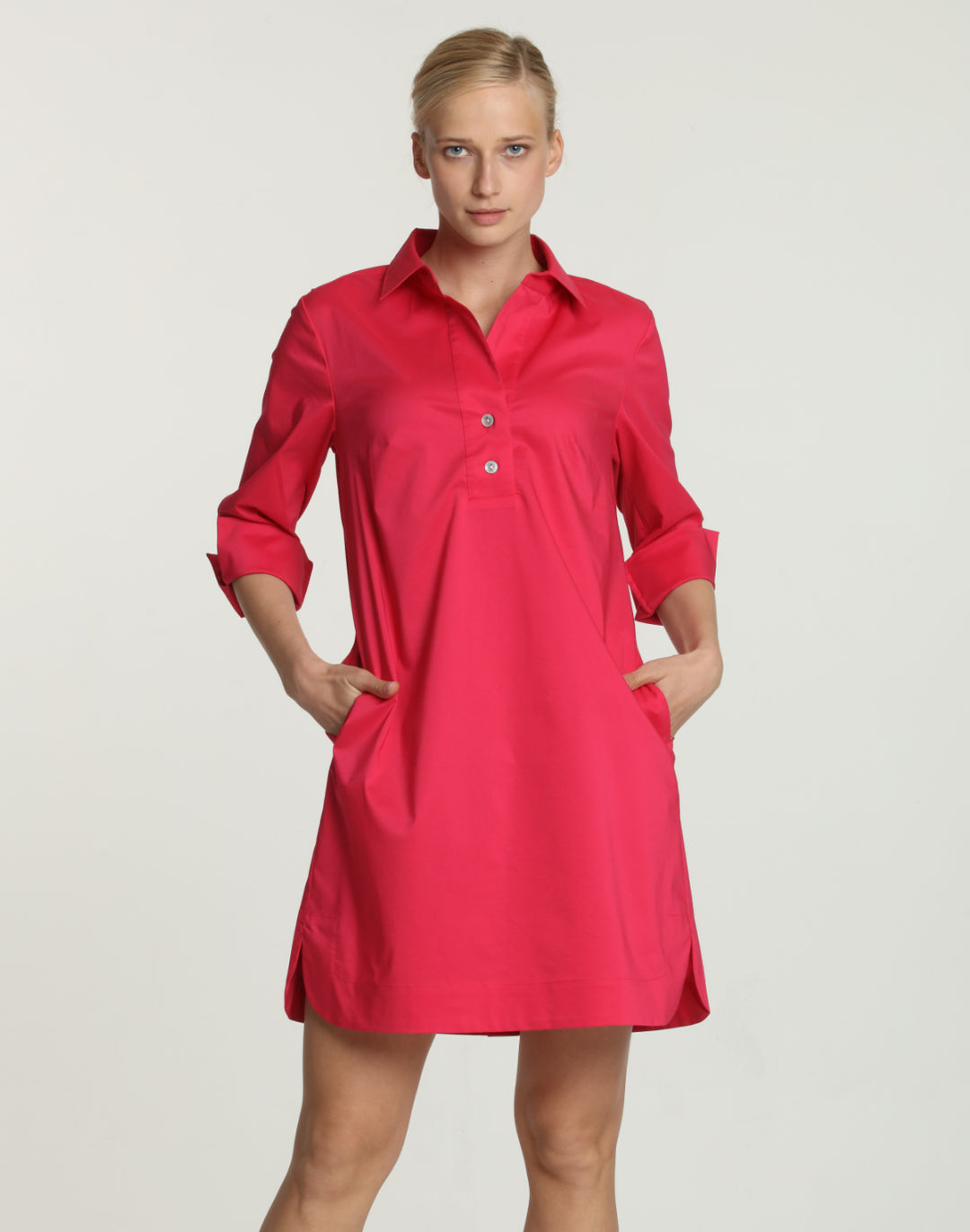 Aileen 3/4 Sleeve Button Back Dress