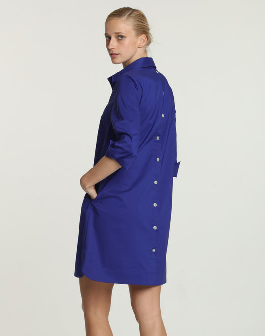 Aileen 3/4 Sleeve Button Back Dress