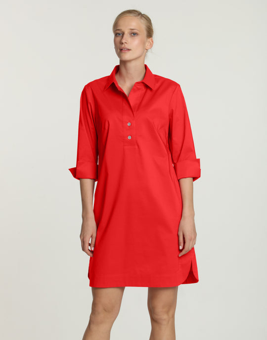 Aileen 3/4 Sleeve Button Back Dress