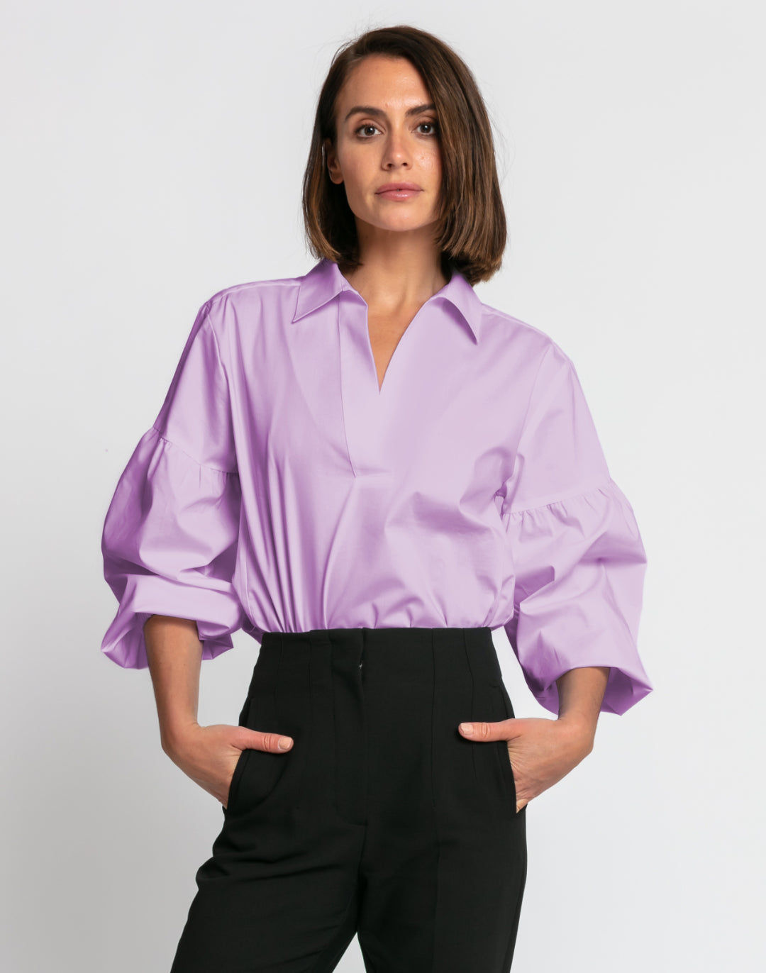 FINAL SALE / NO RETURN - Arianna Long Puff Sleeve Top