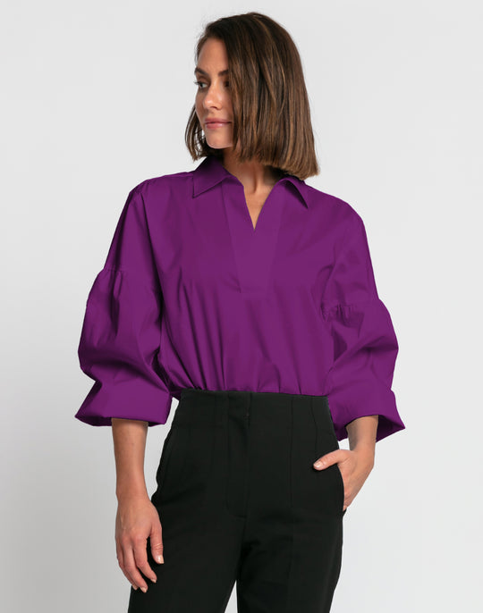 FINAL SALE / NO RETURN - Arianna Long Puff Sleeve Top