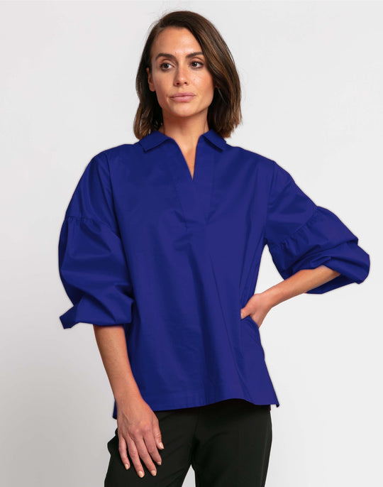 FINAL SALE / NO RETURN - Arianna Long Puff Sleeve Top