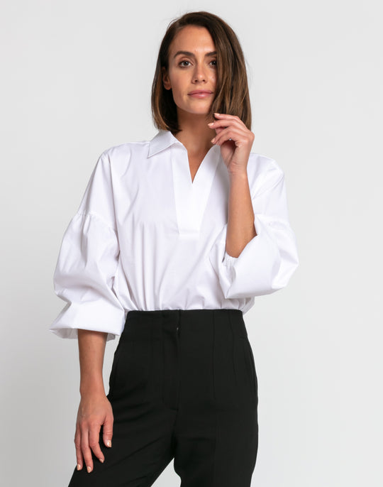 FINAL SALE / NO RETURN - Arianna Long Puff Sleeve Top