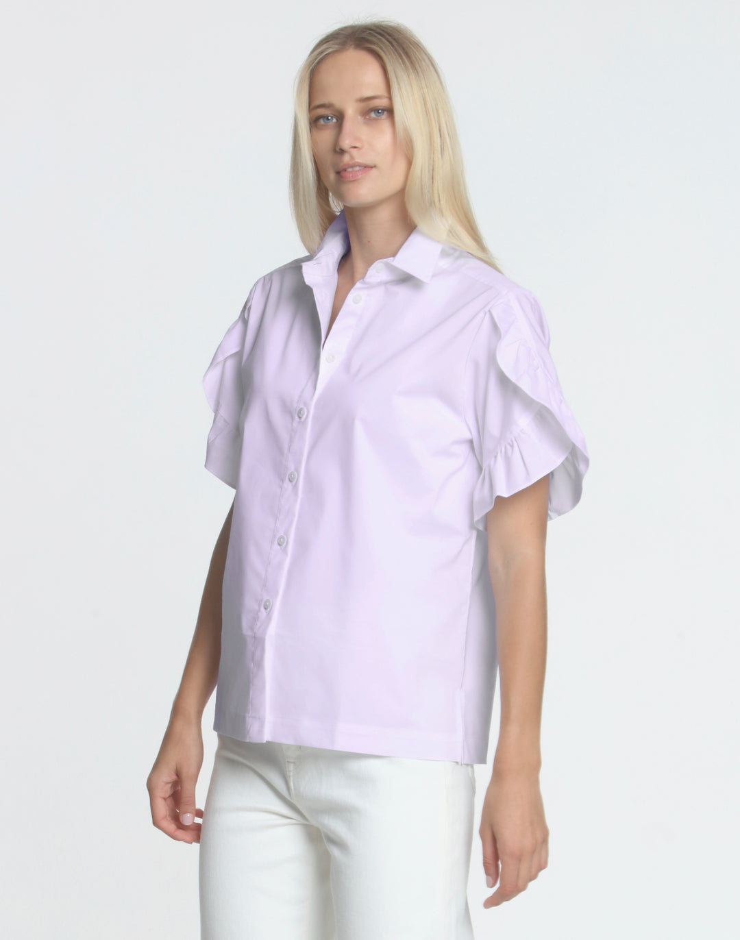 Lulu Ruffle Elbow Sleeve Shirt