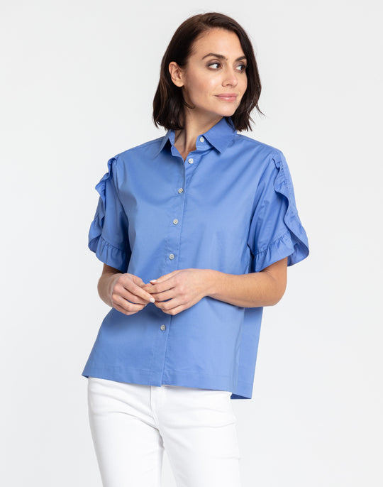 Lulu Ruffle Elbow Sleeve Shirt