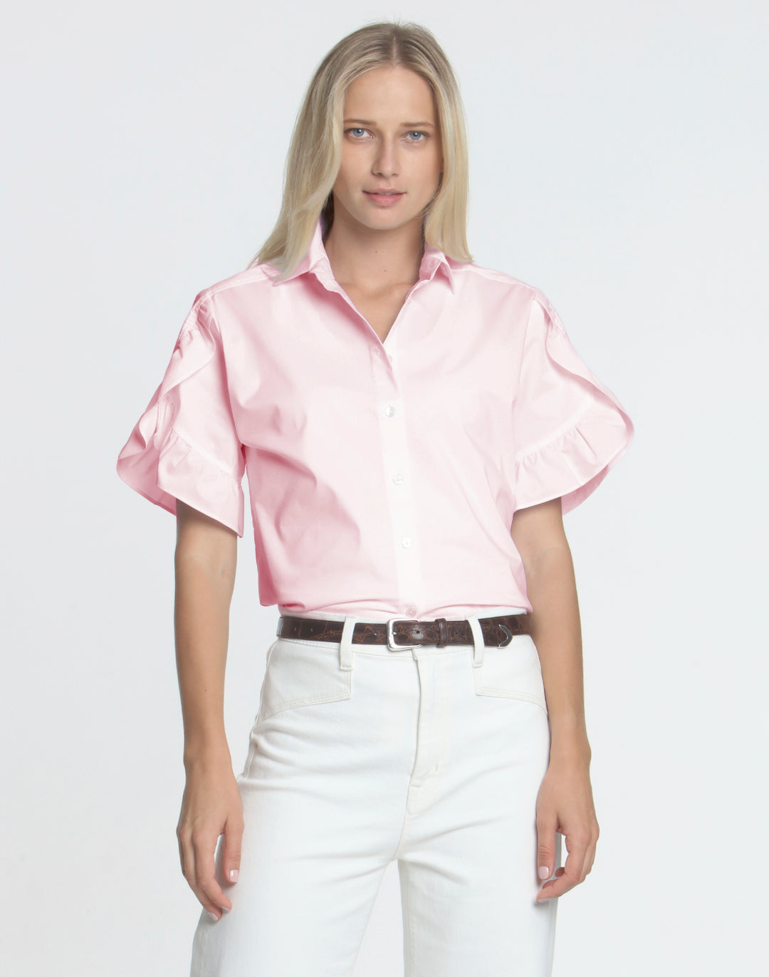 Lulu Ruffle Elbow Sleeve Shirt