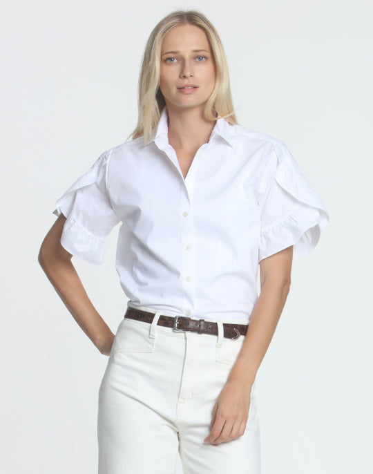 Lulu Ruffle Elbow Sleeve Shirt