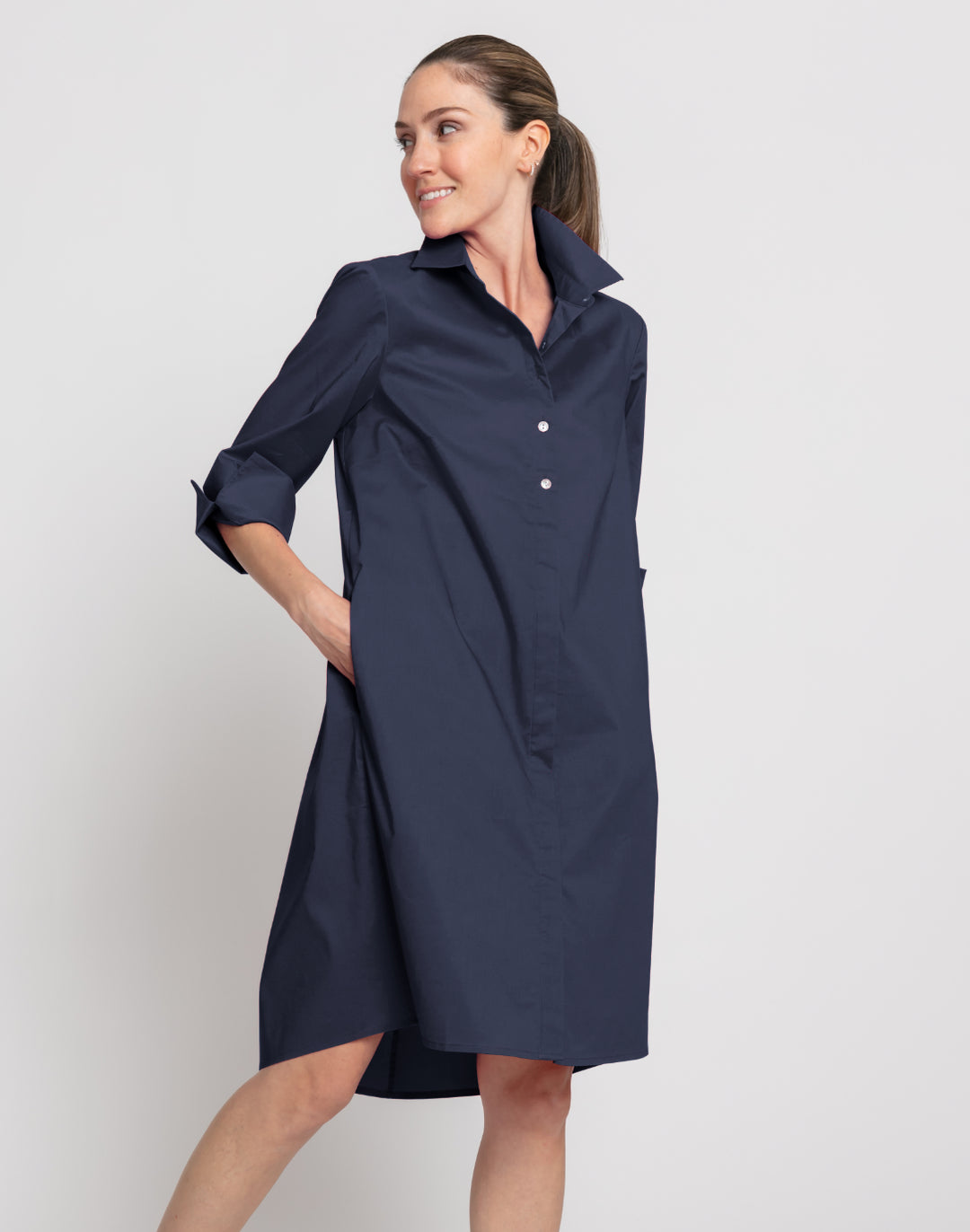 Isabella 3/4 Sleeve Cotton Dress