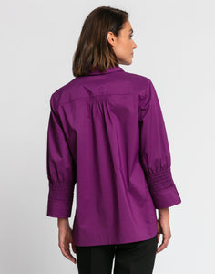 Morgan 3/4 Ruched Sleeve Top