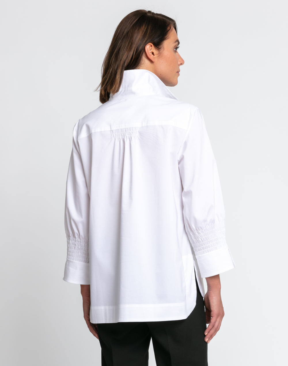 Morgan 3/4 Ruched Sleeve Top