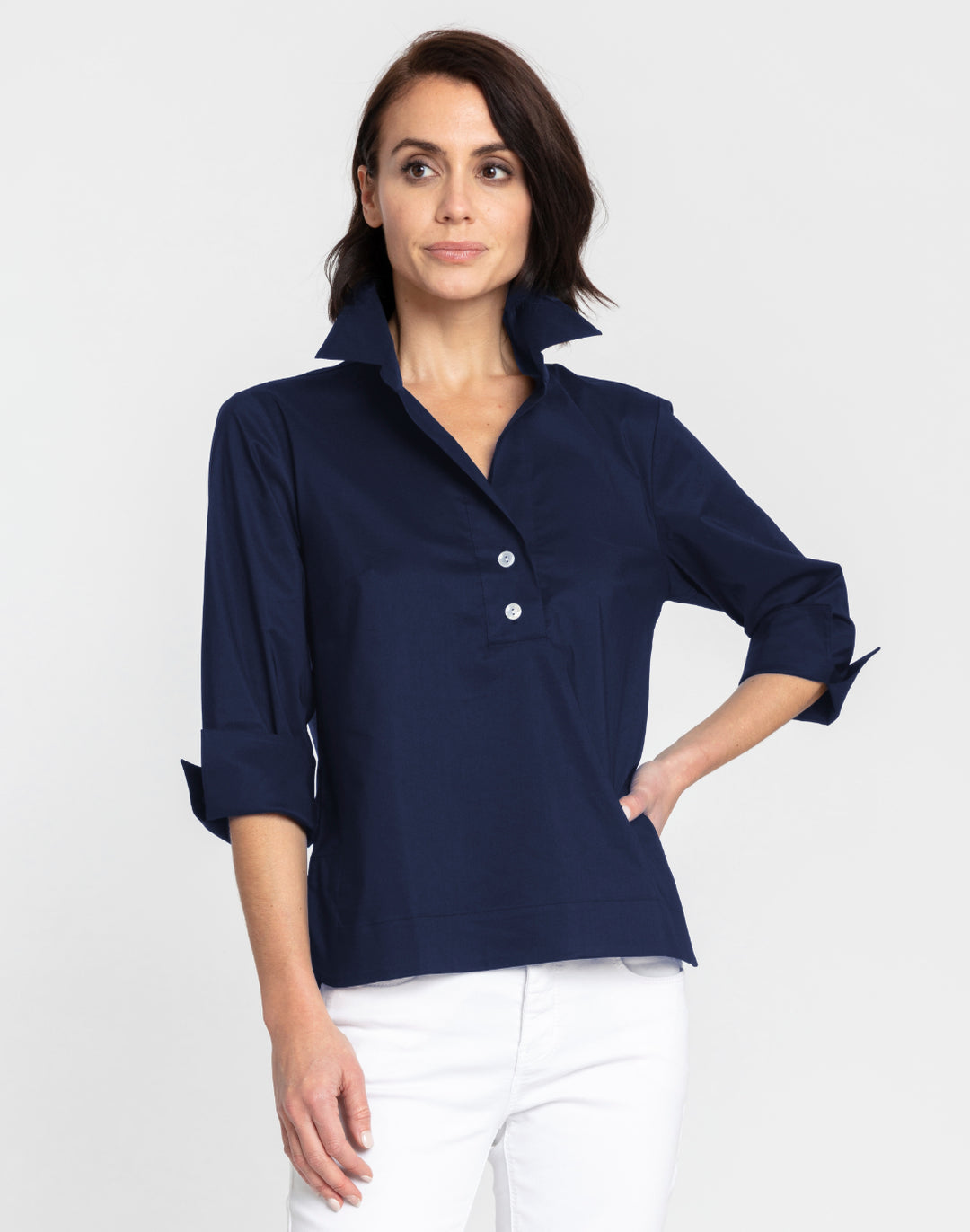 Aileen 3/4 Sleeve Button Back Top