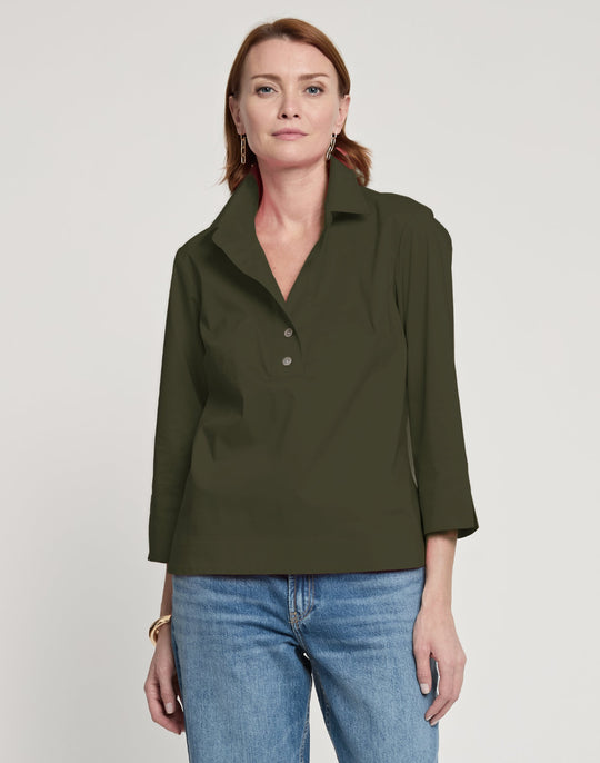 Aileen 3/4 Sleeve Button Back Top