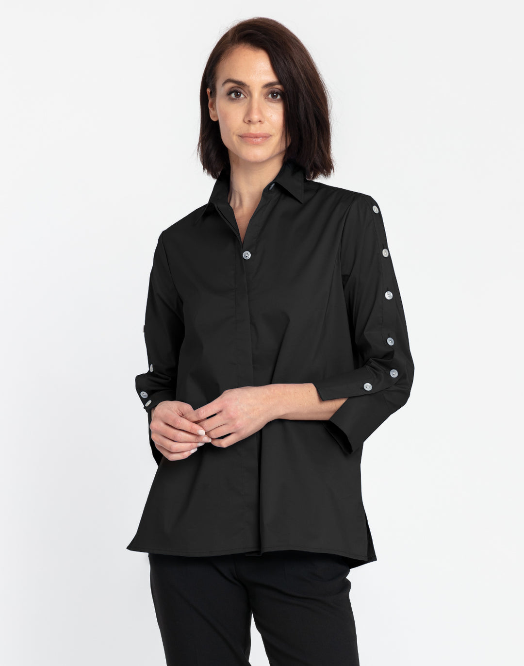 Eleanor 3/4 Sleeve Solid Shirt