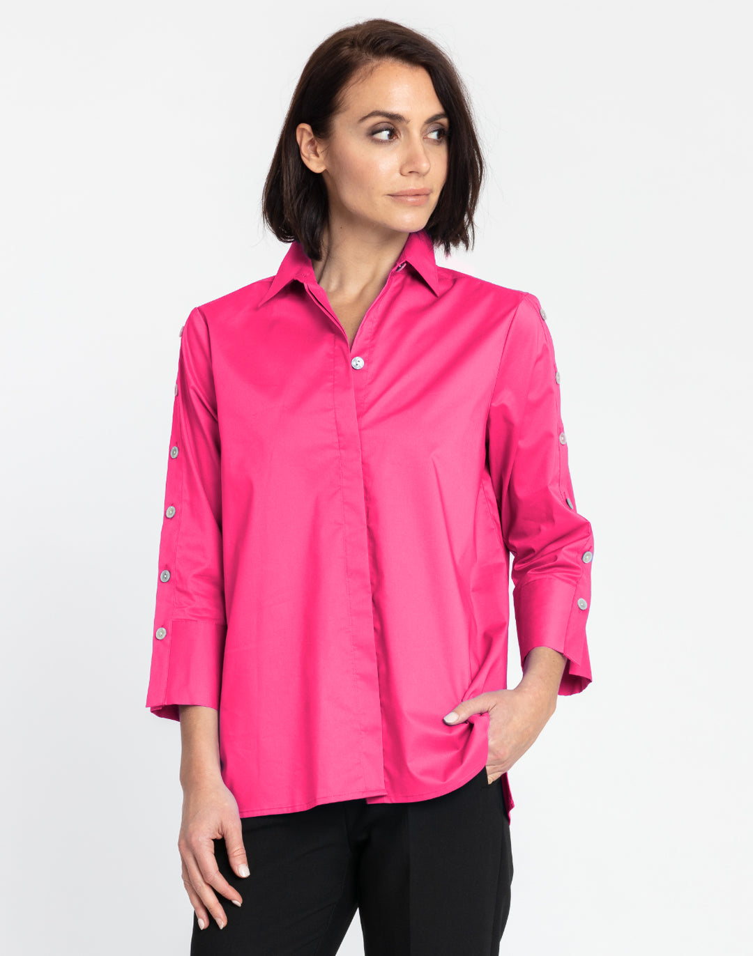 Eleanor 3/4 Sleeve Solid Shirt