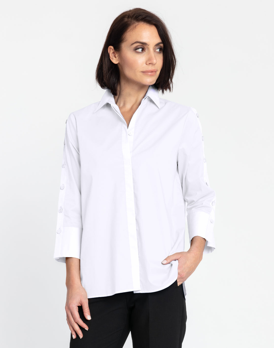 Eleanor 3/4 Sleeve Solid Shirt