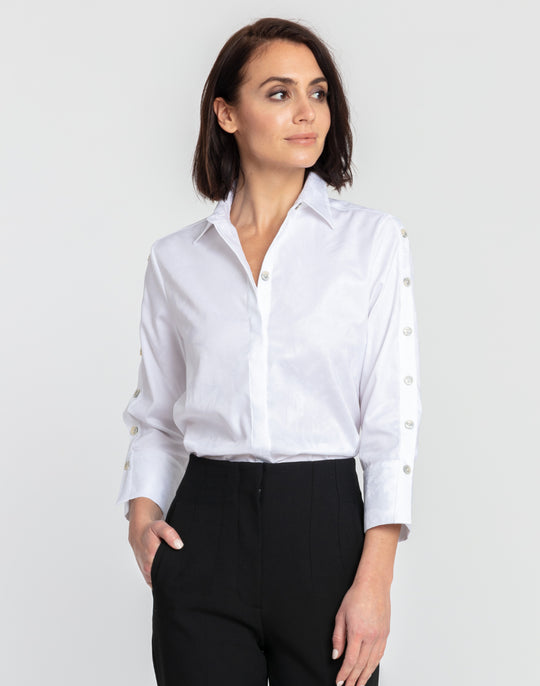 Eleanor 3/4 Sleeve Solid Shirt