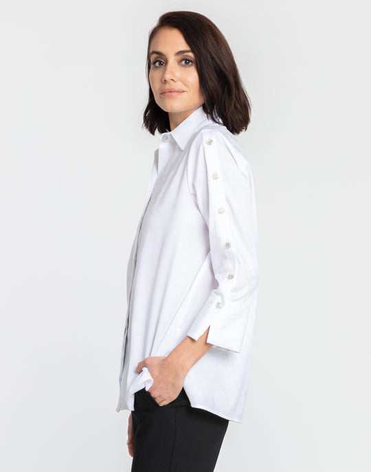 Eleanor 3/4 Sleeve Solid Shirt