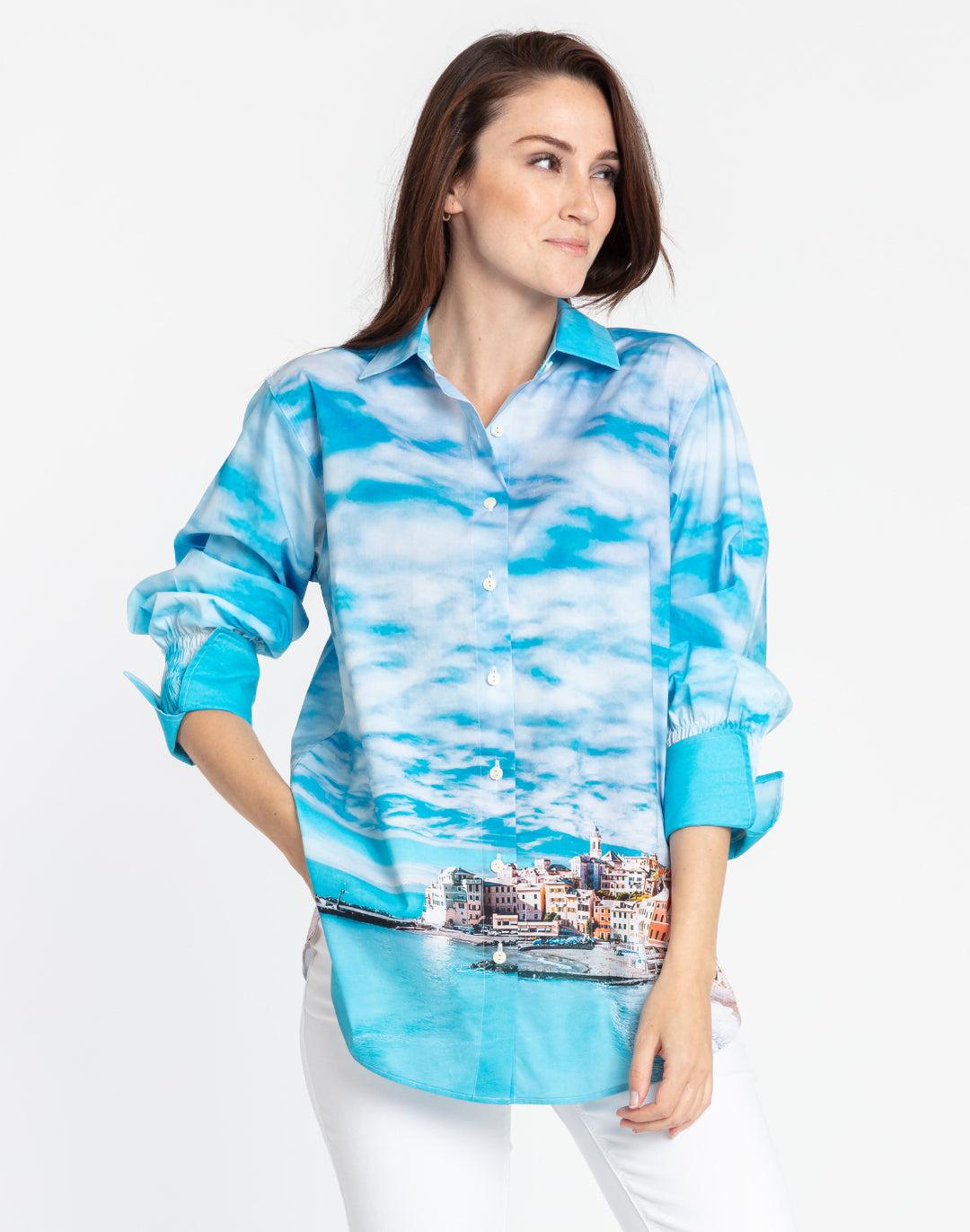 Kylie Long Sleeve Happy Place Print Shirt