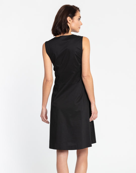 Ellen Sleeveless Tie Front Dress