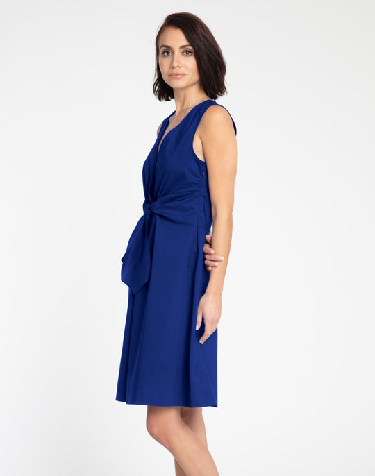 Ellen Sleeveless Tie Front Dress