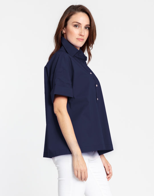 Daryl Elbow Sleeve Cotton Shirt