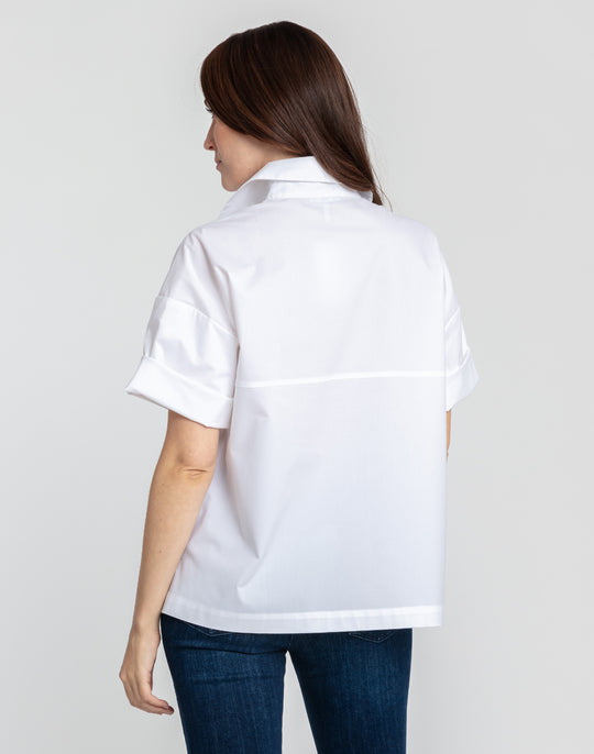 Daryl Elbow Sleeve Cotton Shirt