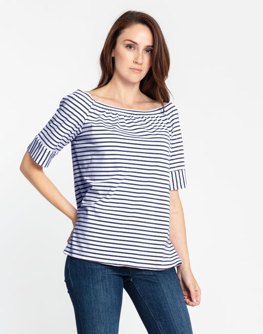 Lena Elbow Sleeve Off The Shoulder Top