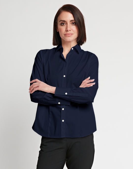 Diane Long Sleeve Cotton Fitted Shirt