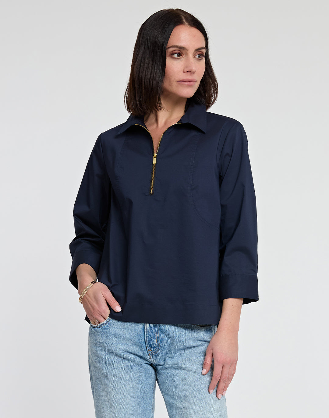 Alexis 3/4 Sleeve Cotton Top