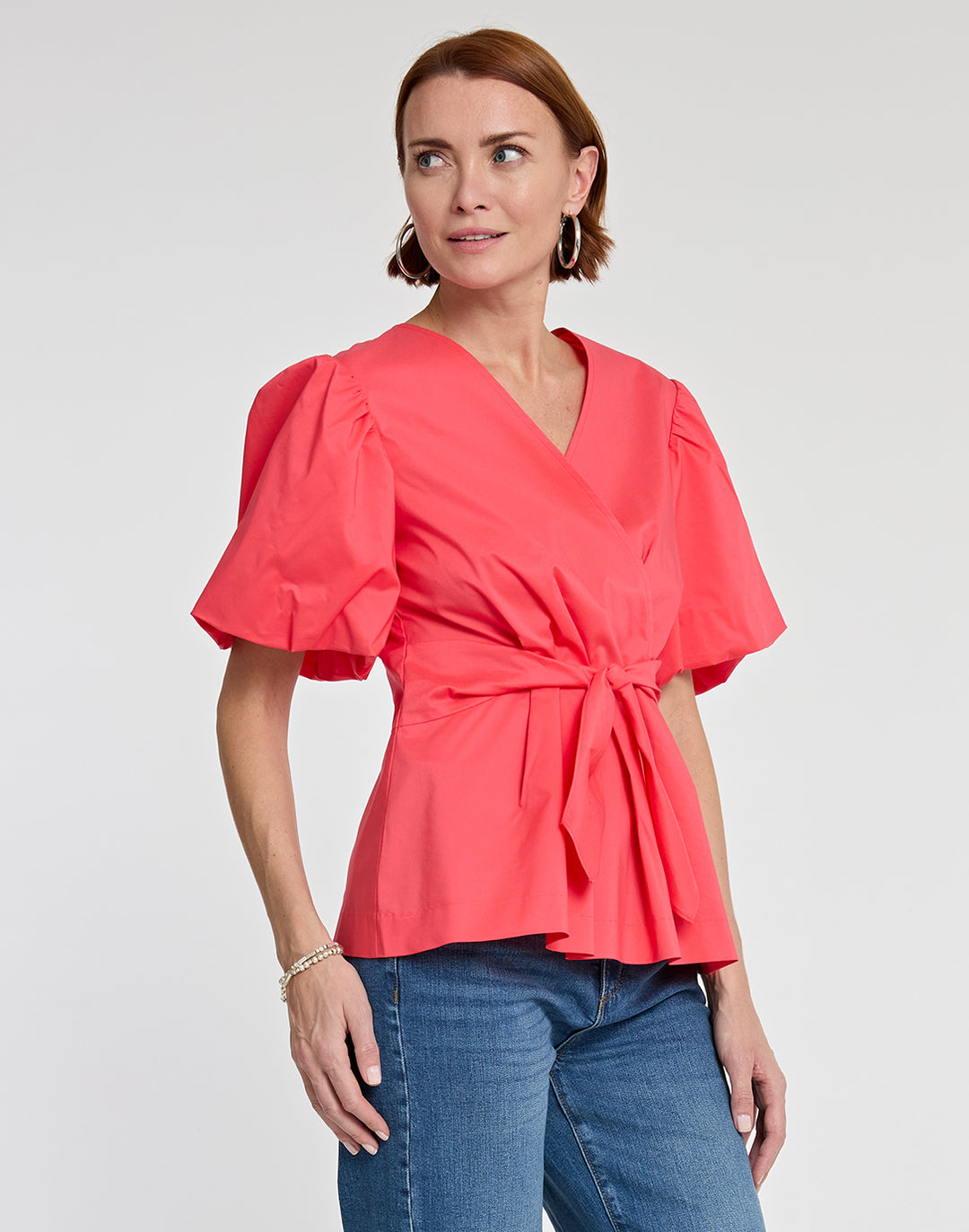 Paulina Elbow Sleeve Cotton Top