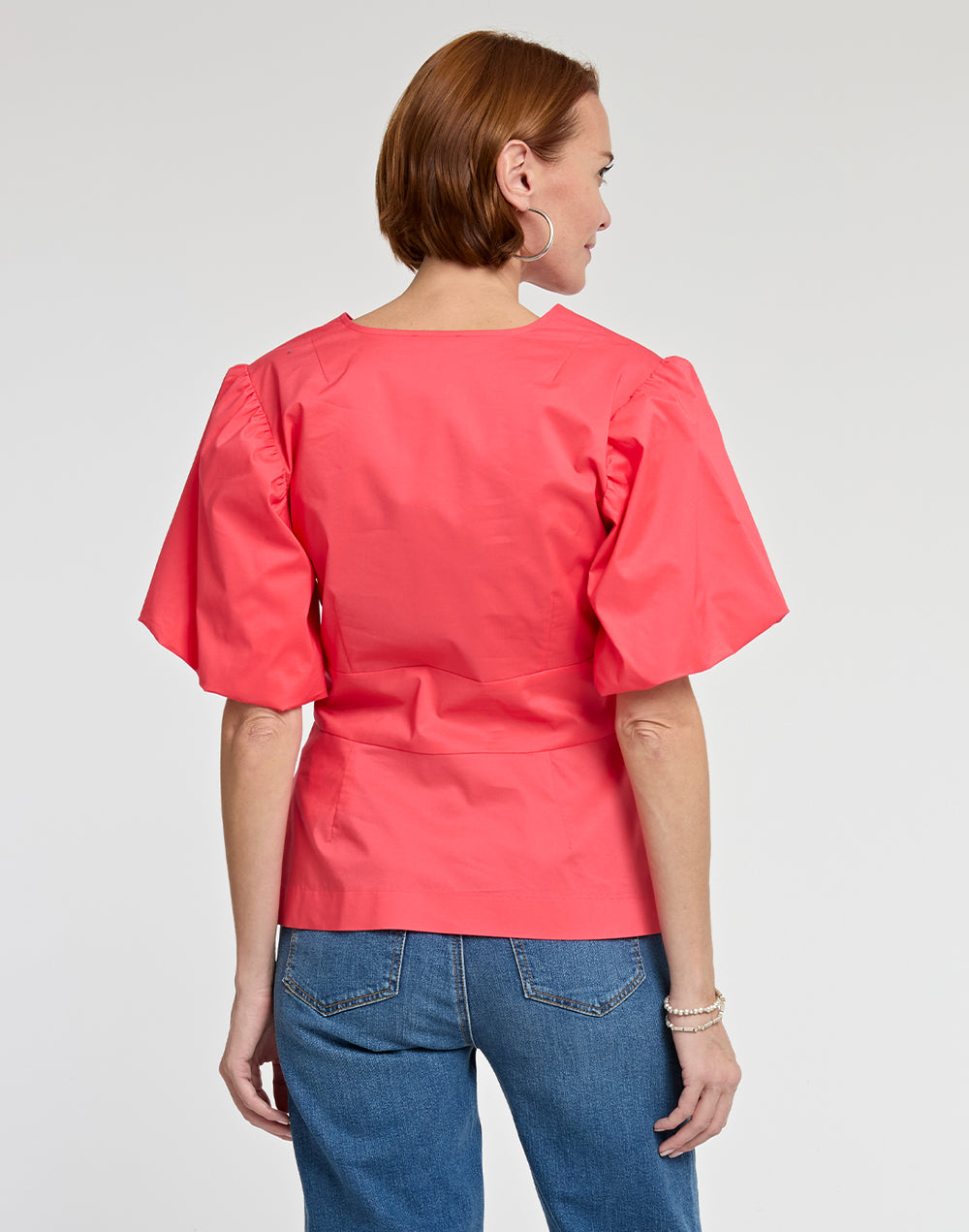 Paulina Elbow Sleeve Cotton Top