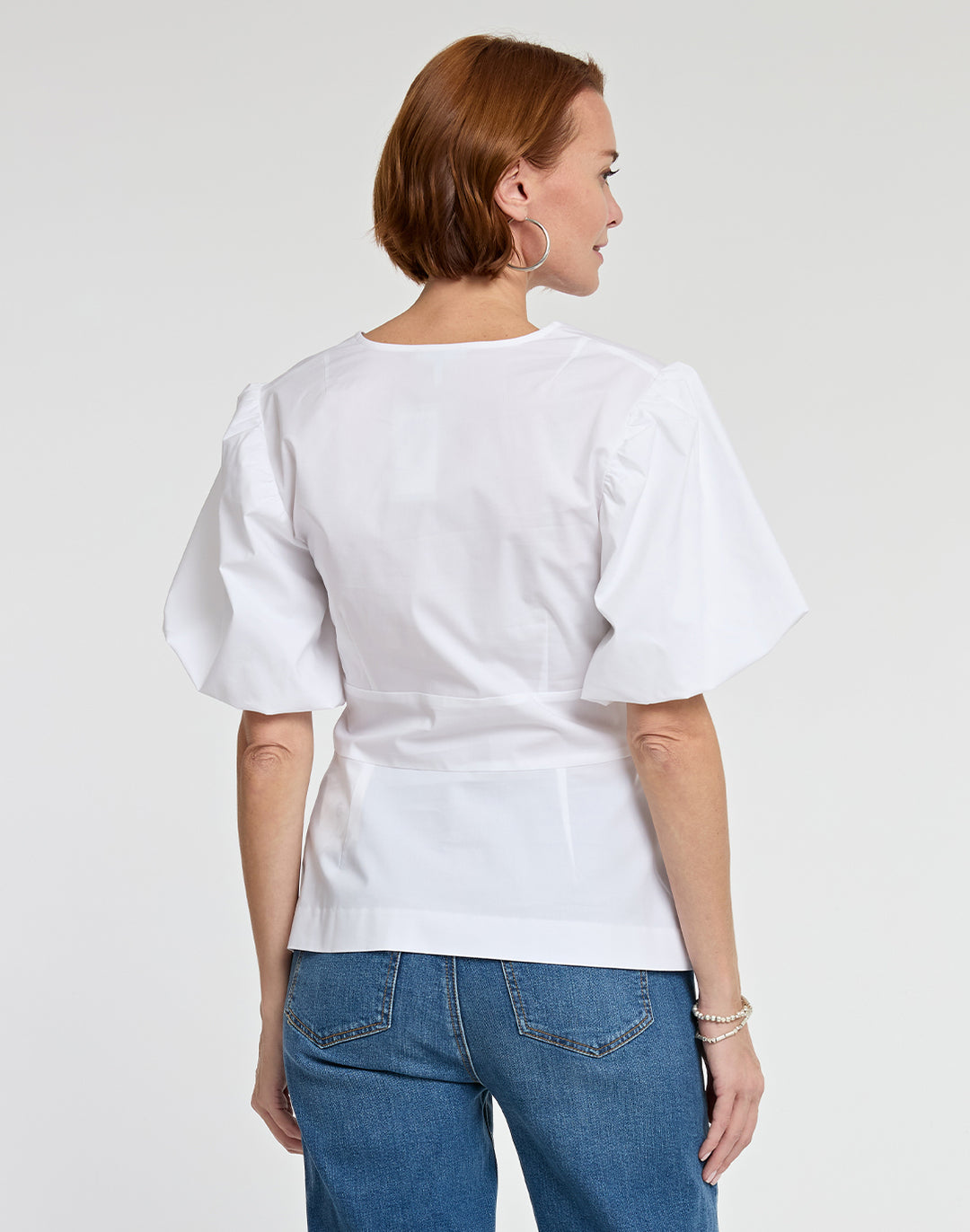 Paulina Elbow Sleeve Cotton Top