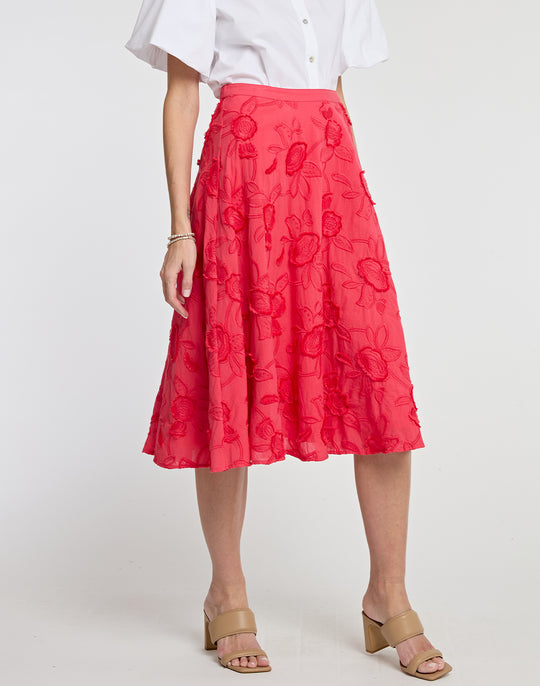 Gloria Floral Applique Skirt