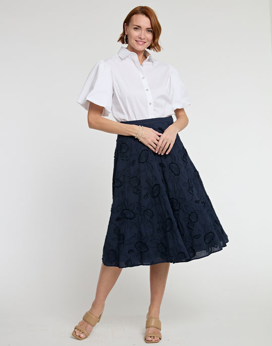 Gloria Floral Applique Skirt